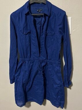GAP Royal Blue Utility Drawstring Shirt Jacket